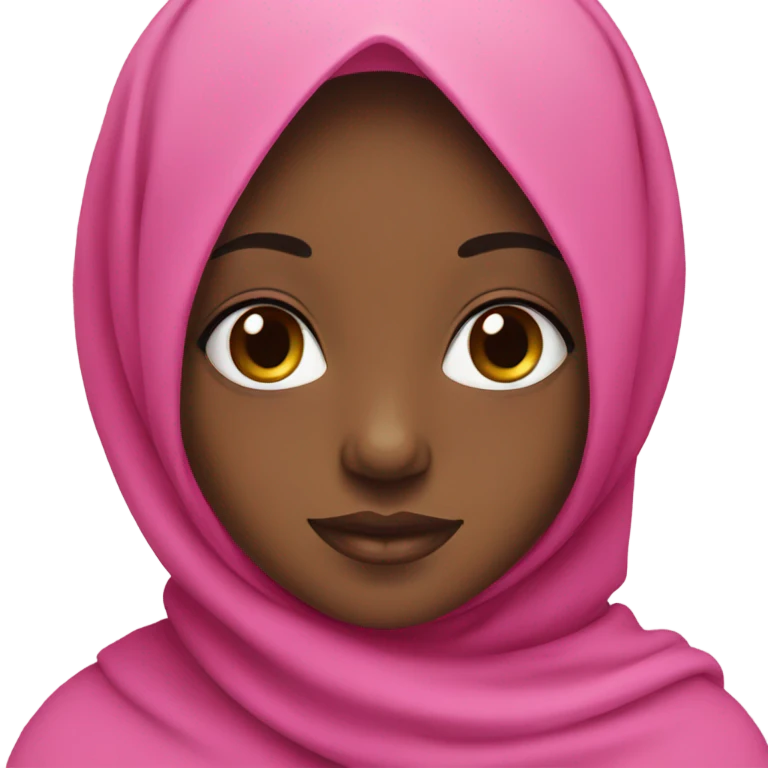Pink hijab black girl emoji