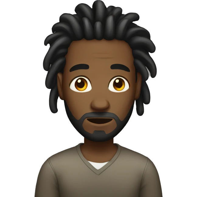Black man with dread locks emoji