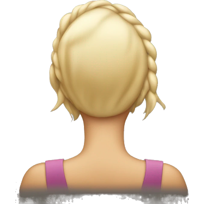  woman with hands in their back emoji