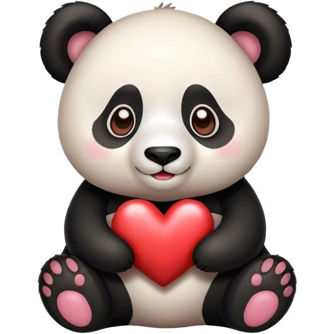 Panda with heart eyes  emoji