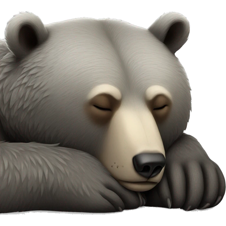 realistic-grey-bear-sleeping  emoji