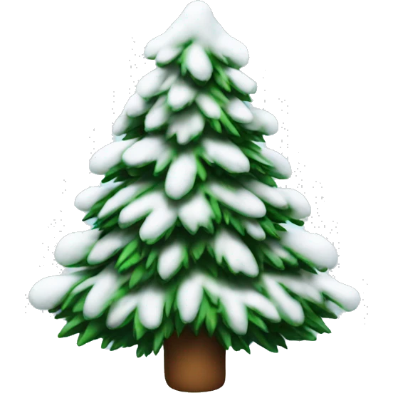 Christmas tree with snow on it emoji