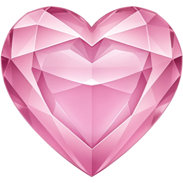 light pink crystal heart with geometric emoji