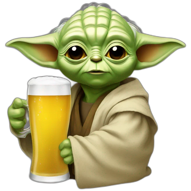 Yoda drink beer emoji