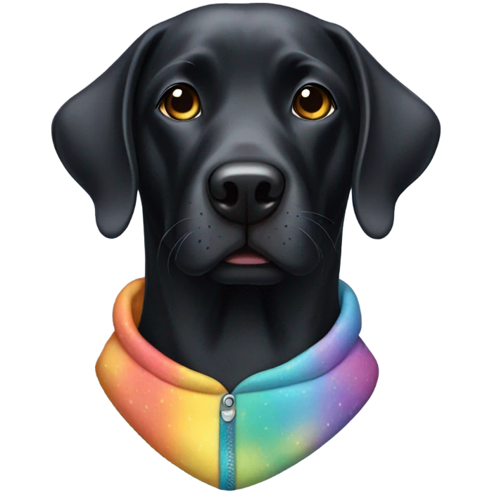 Black lab dog in pajamas  emoji