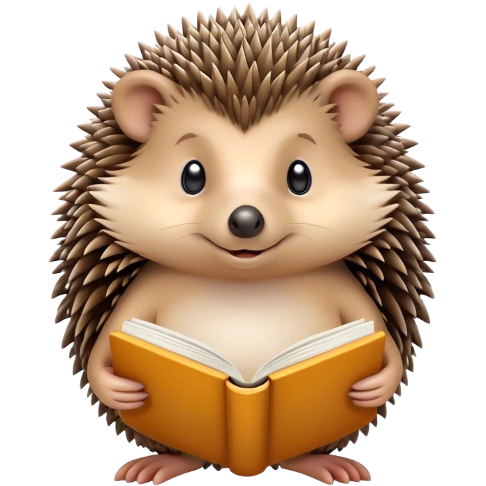 Hedgehog learning emoji