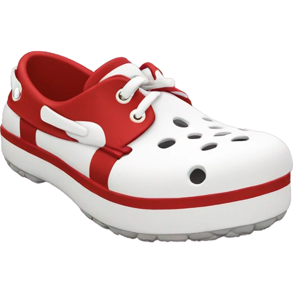 Crocs shoe varsity red  emoji