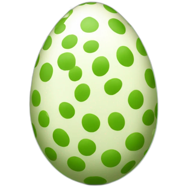 Dino egg green an white spots emoji