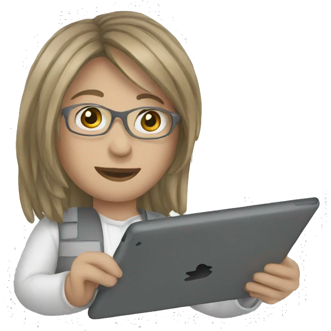 working with an ipad emoji