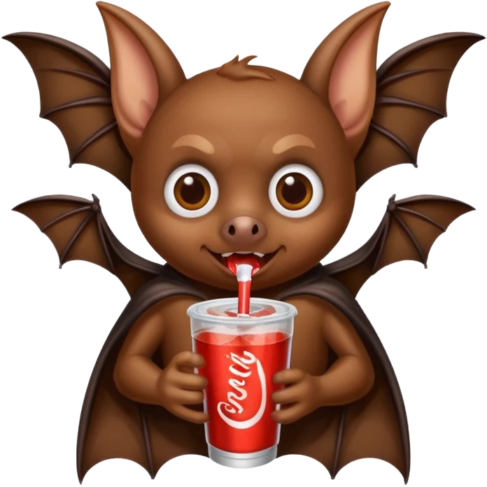 bat drinkig soda emoji