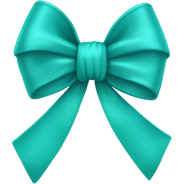 turquoise bow  emoji