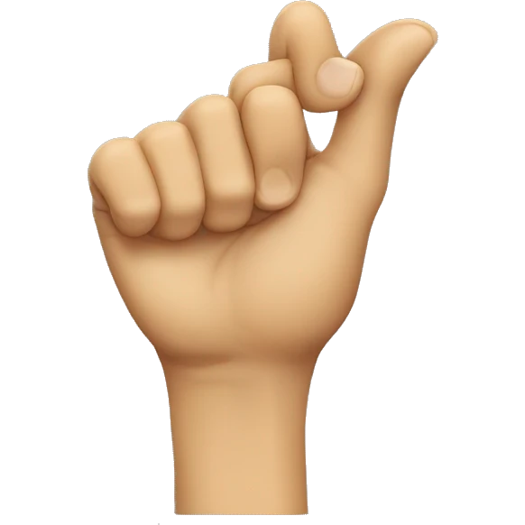 Person dabbing using their thumb and index finger  emoji