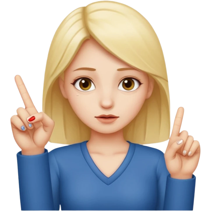 girl saying i don't care with middle finger emoji