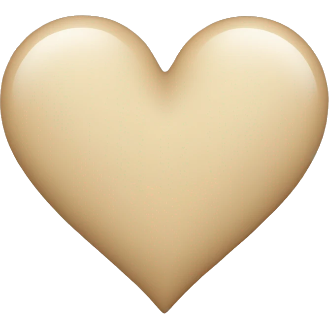Beige heart emoji
