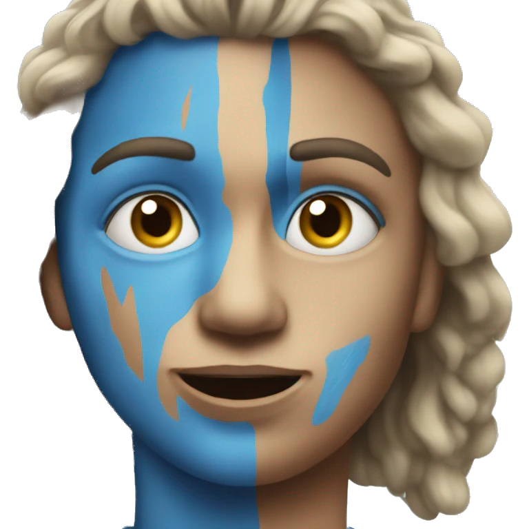 brave heat film with blue face paint emoji