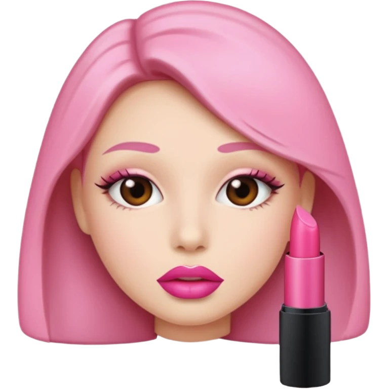 Pink lipstick emoji