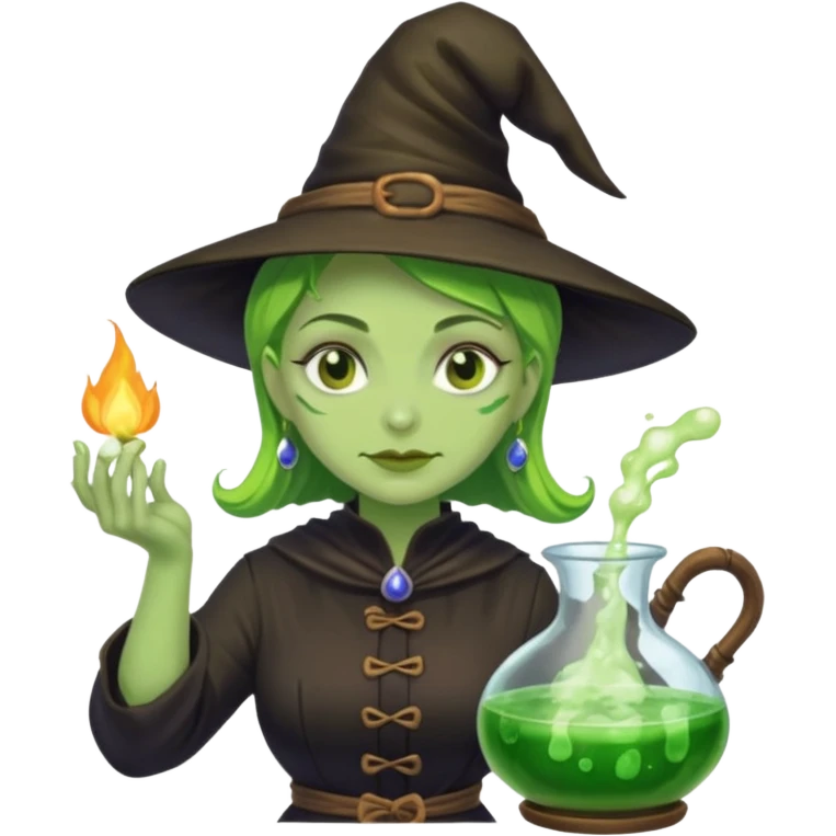 green witch cooking potion emoji