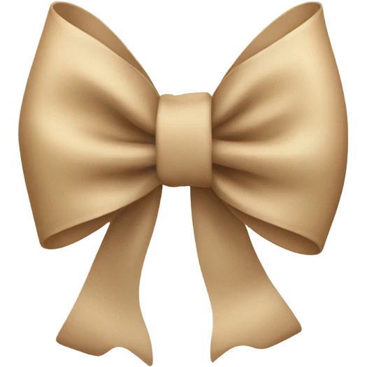 beige bow emoji