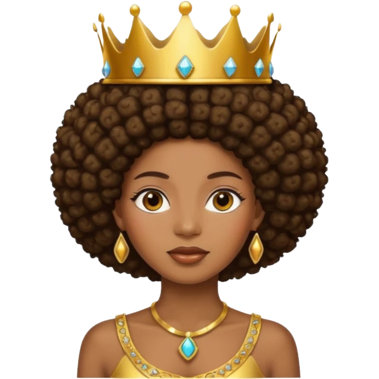 afro princess emoji