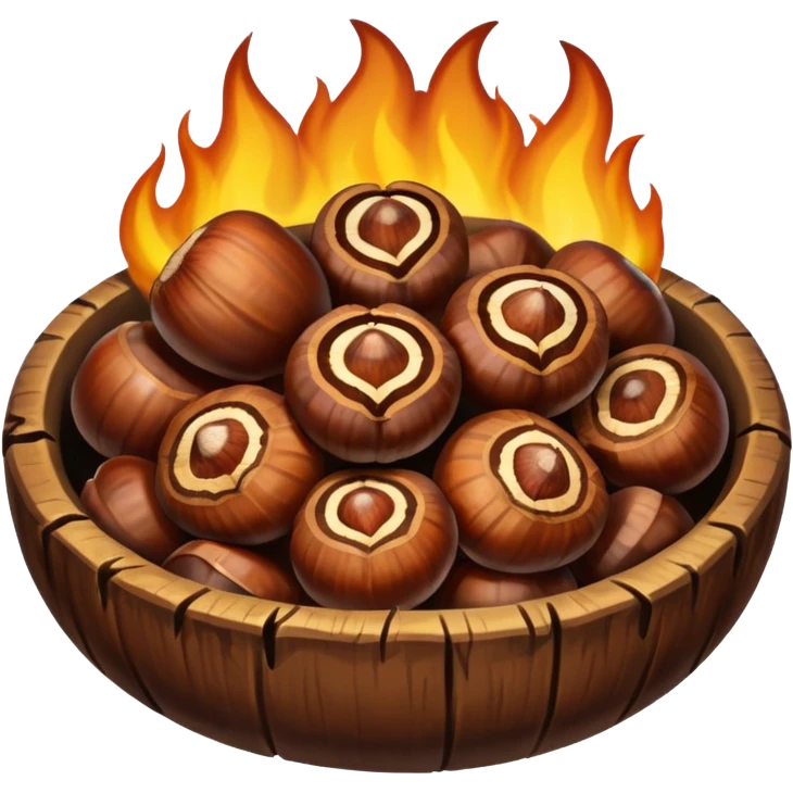 chestnuts roasting on an open fire emoji