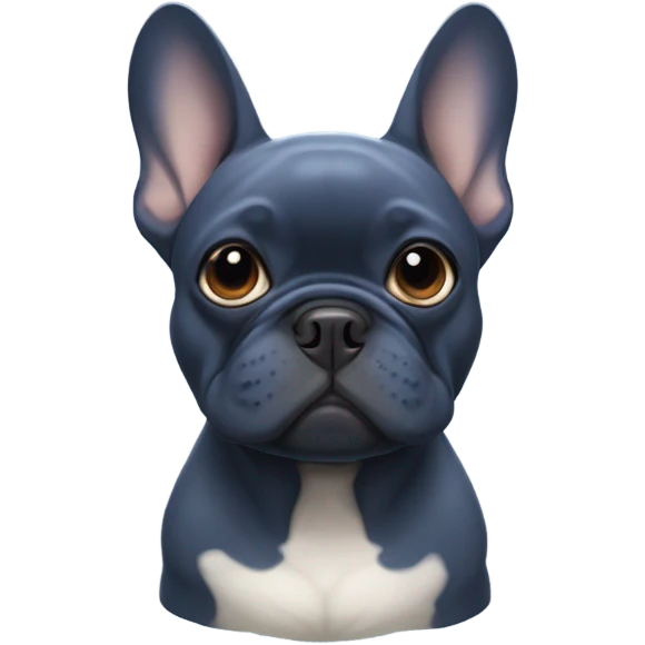 dark blue french bull dog  emoji
