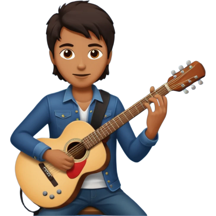 guitar player bold emoji