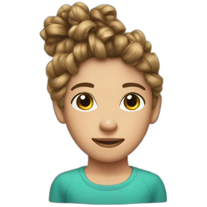 Scrunchie in hair emoji
