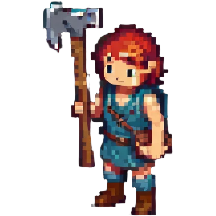 isometric survivor with axe from Project Zomboid emoji