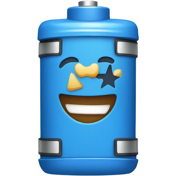 BLUE battery happy  emoji