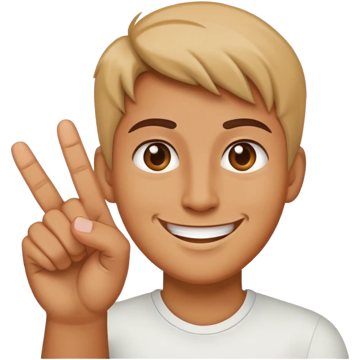 Smiling and middle finger emoji
