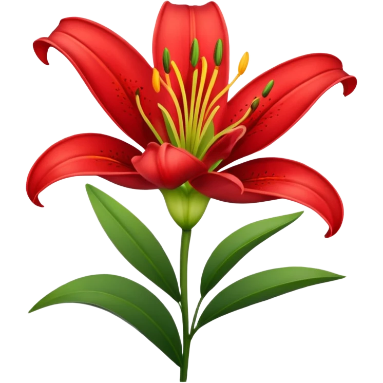 Red lily emoji