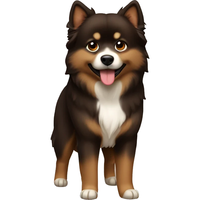 finnish-lapphund-dark-brown-brown emoji