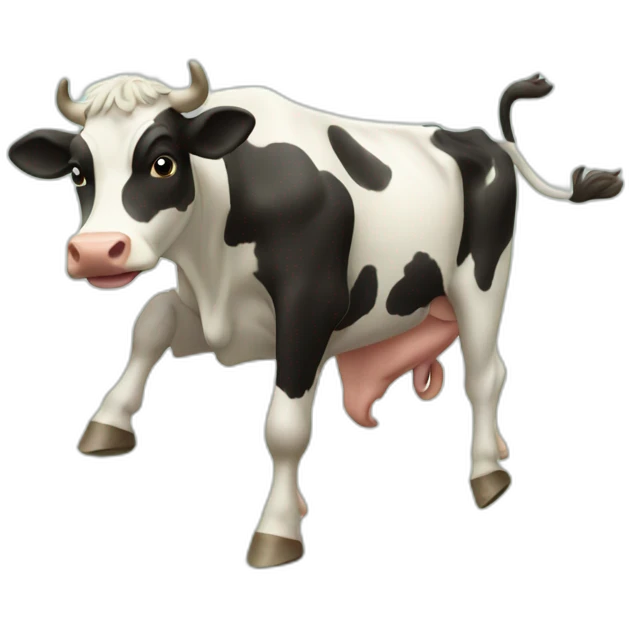cow doing cartwheel emoji