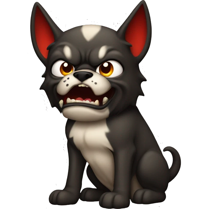 angry devil dog emoji