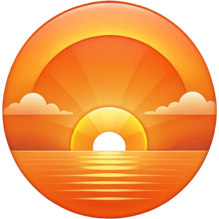 Circle shaped sunrise emoji