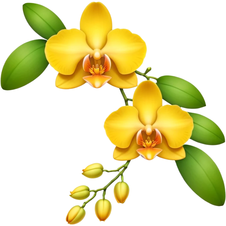 Yellow orchid flower of indian wedding garland emoji
