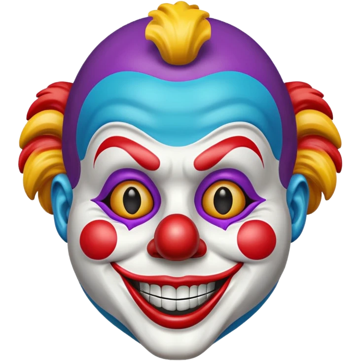 Mask – Painted clown mask with wide grin emoji