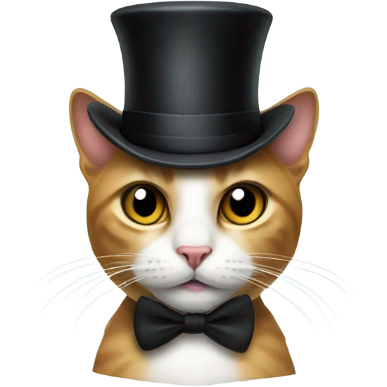 Cat with a top hat emoji
