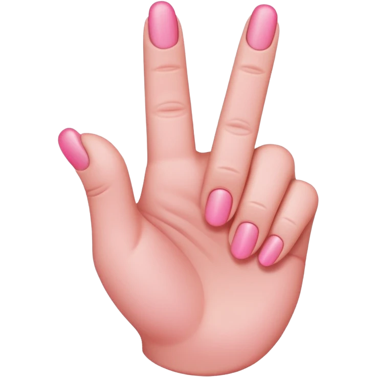 Pink middle finger emoji
