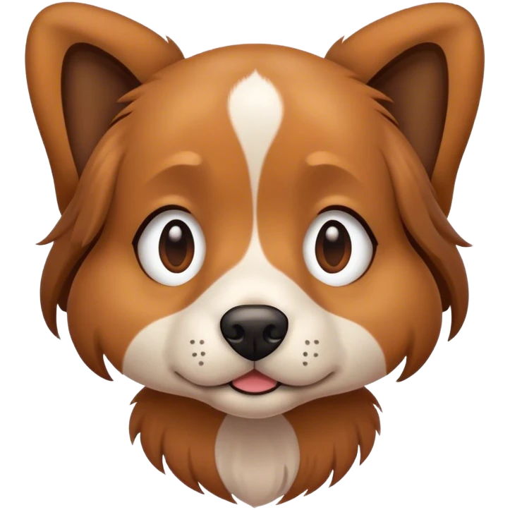 shy dog emoji