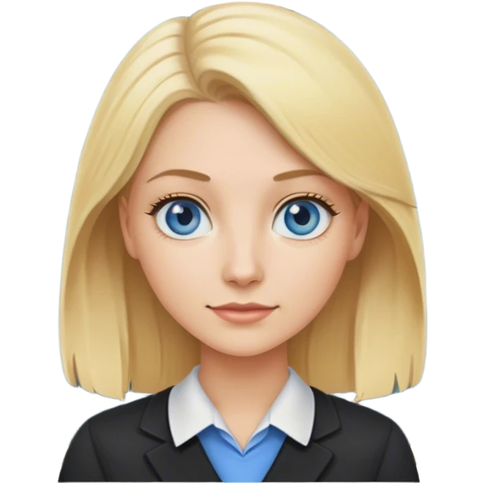 blonde hair blue eyes teacher female with blank chalkboard emoji