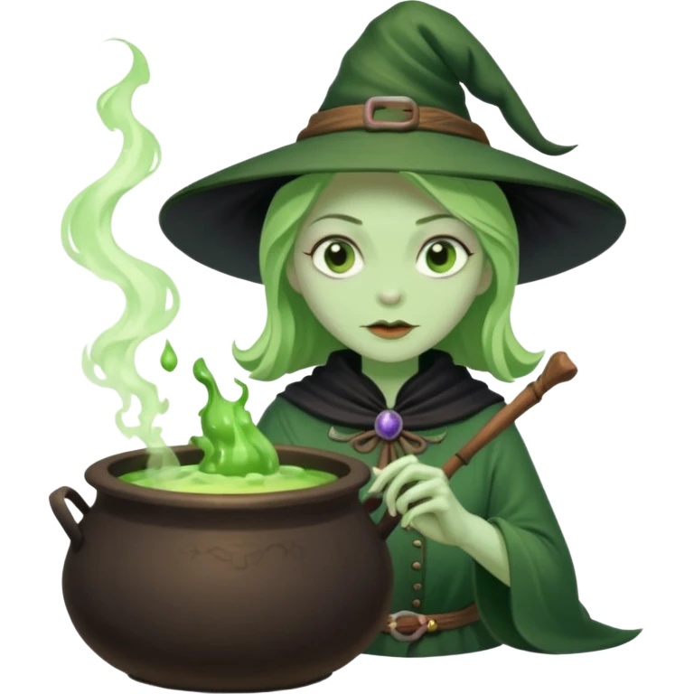 green witch cooking potion emoji