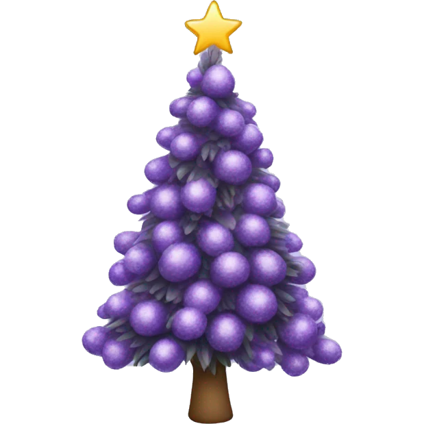 lavender christmas tree emoji