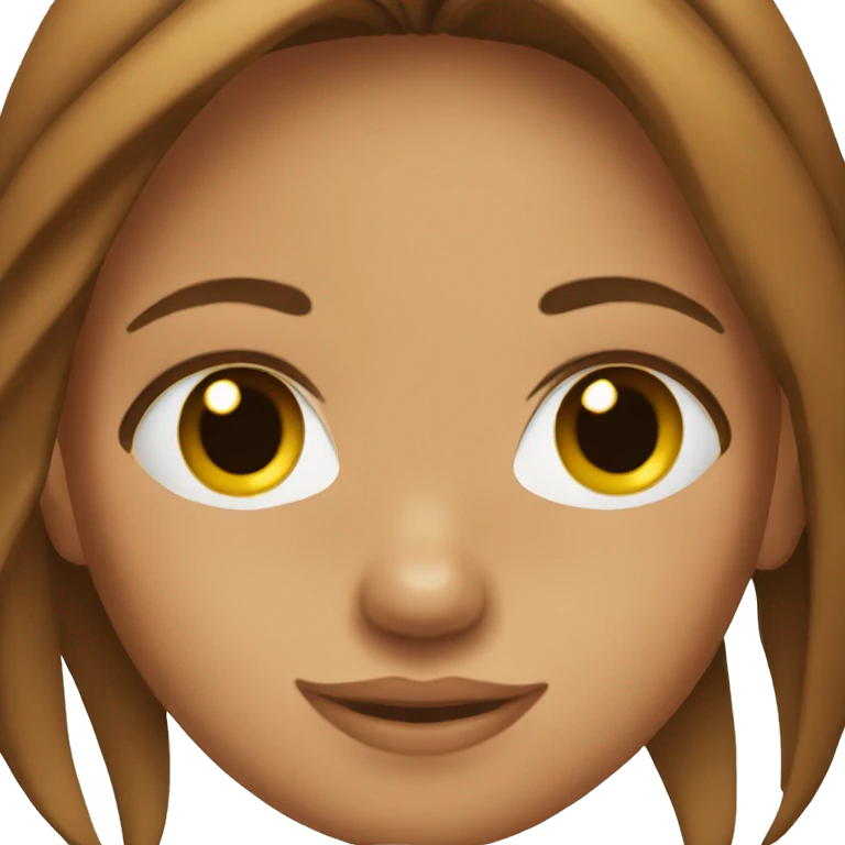 tanned girl with brown hair pretty emoji
