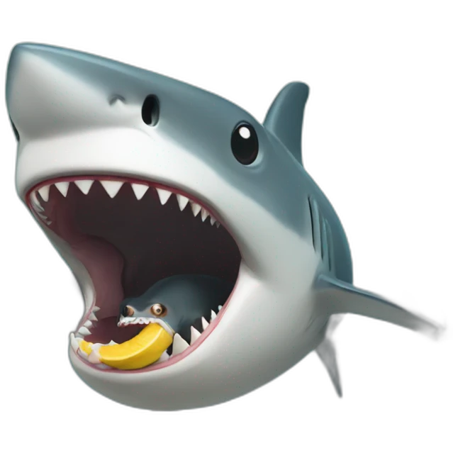 Shark eating monkey emoji