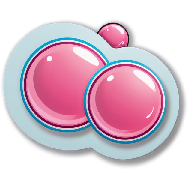 two pink bubbles  emoji