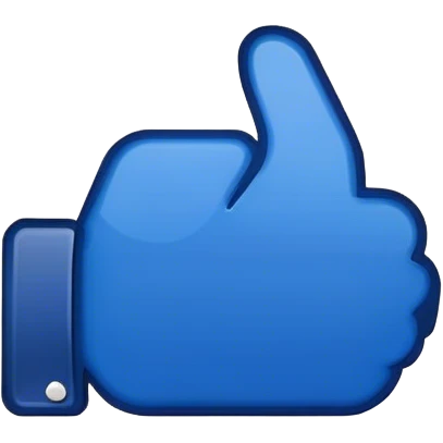 dark blue like button emoji