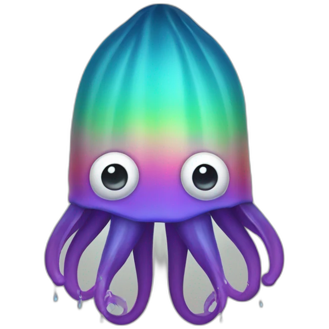 Rainbow Squid hat emoji