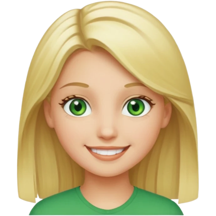 Girl blonde Green eyes emoji