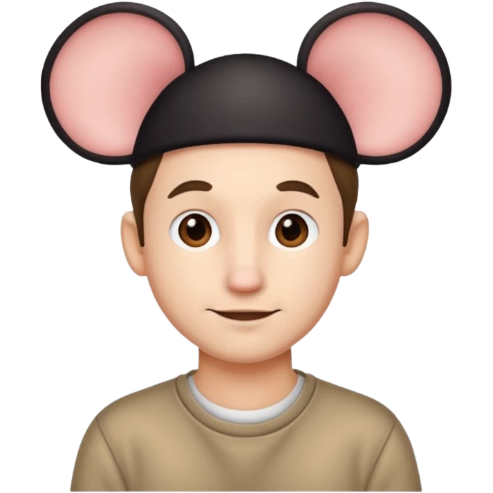 man with mouse ears emoji